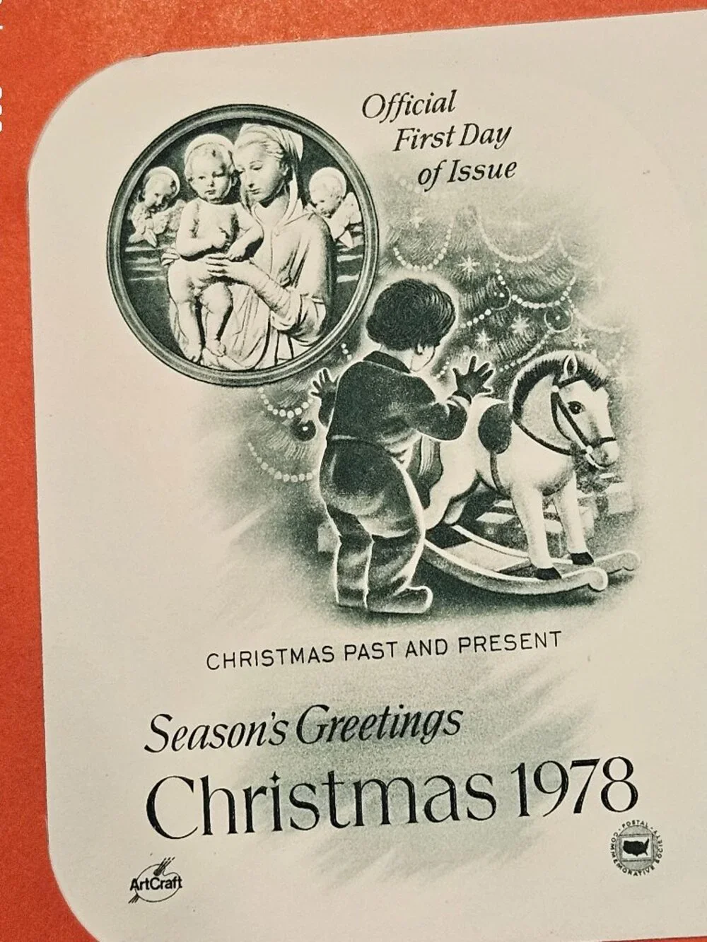 RARE COLLECTIBLE USPS 1ST DAY ISSUE COVER CHRISTMAS 1978 SEASONS GREETINGS STAMP